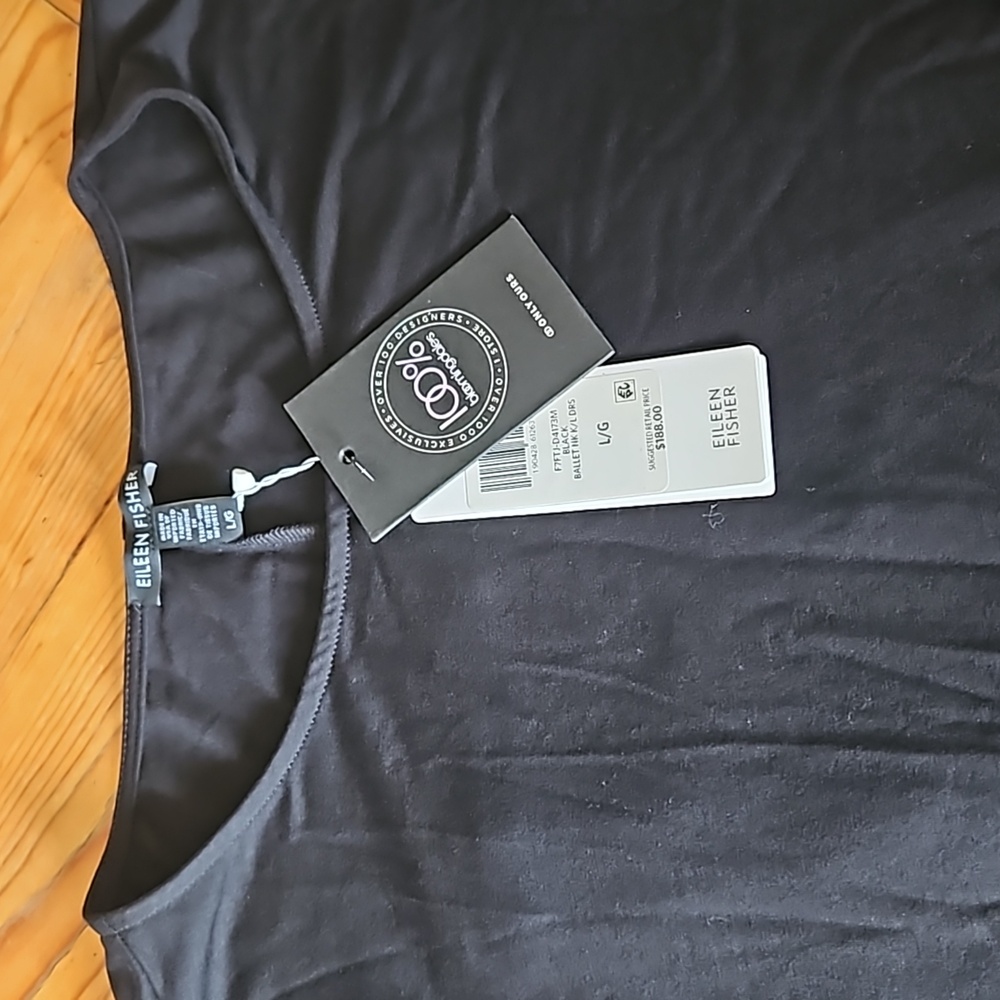 NWT Eileen Fisher Ballet neck knee length Tencel